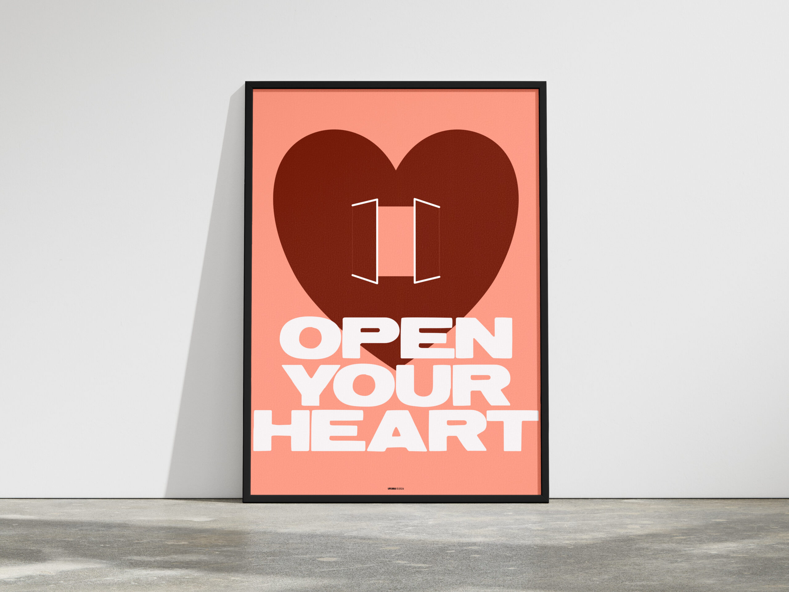open your heart 60x80 cm poster - Image 2