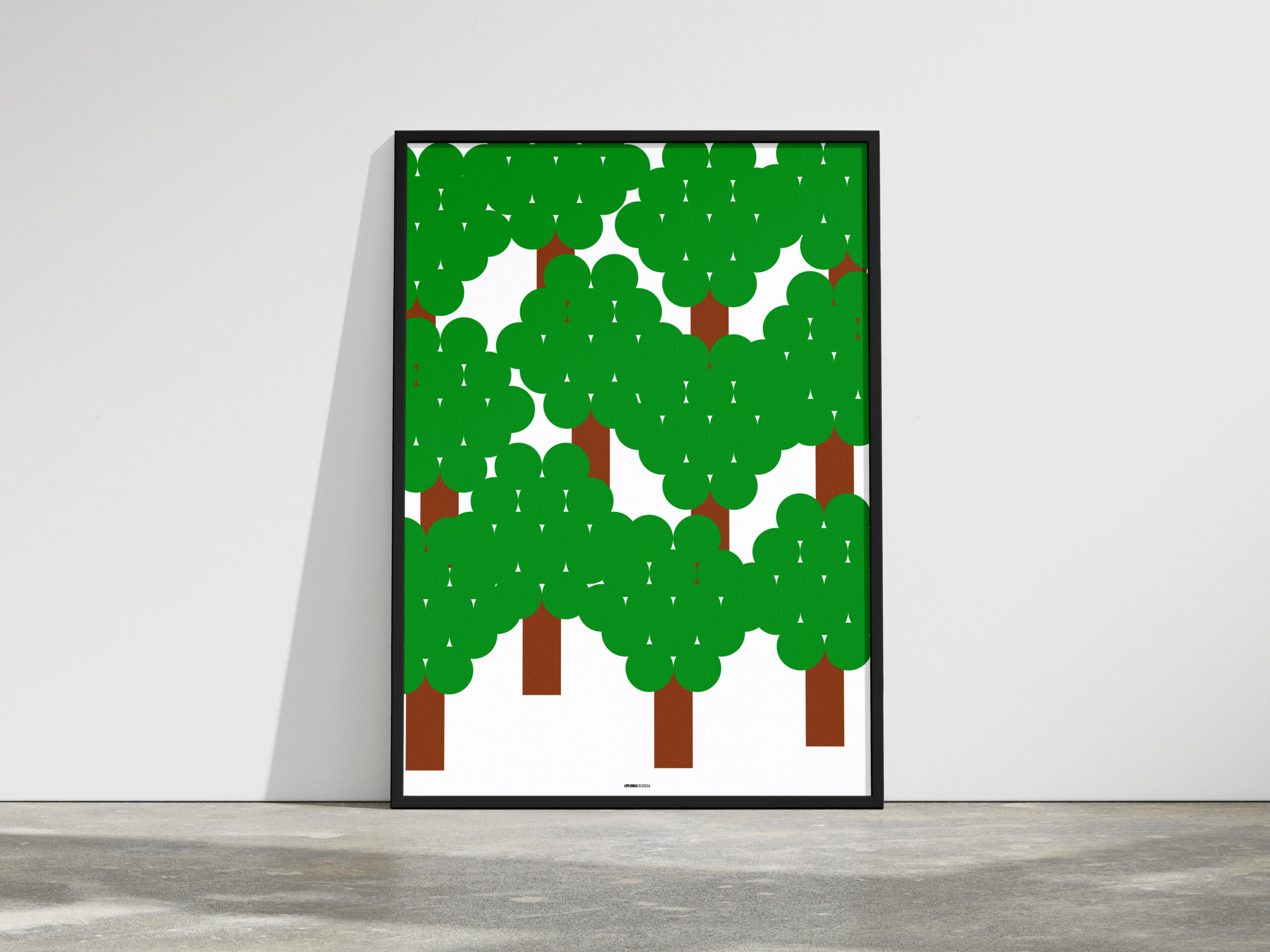 poster a forest in frame