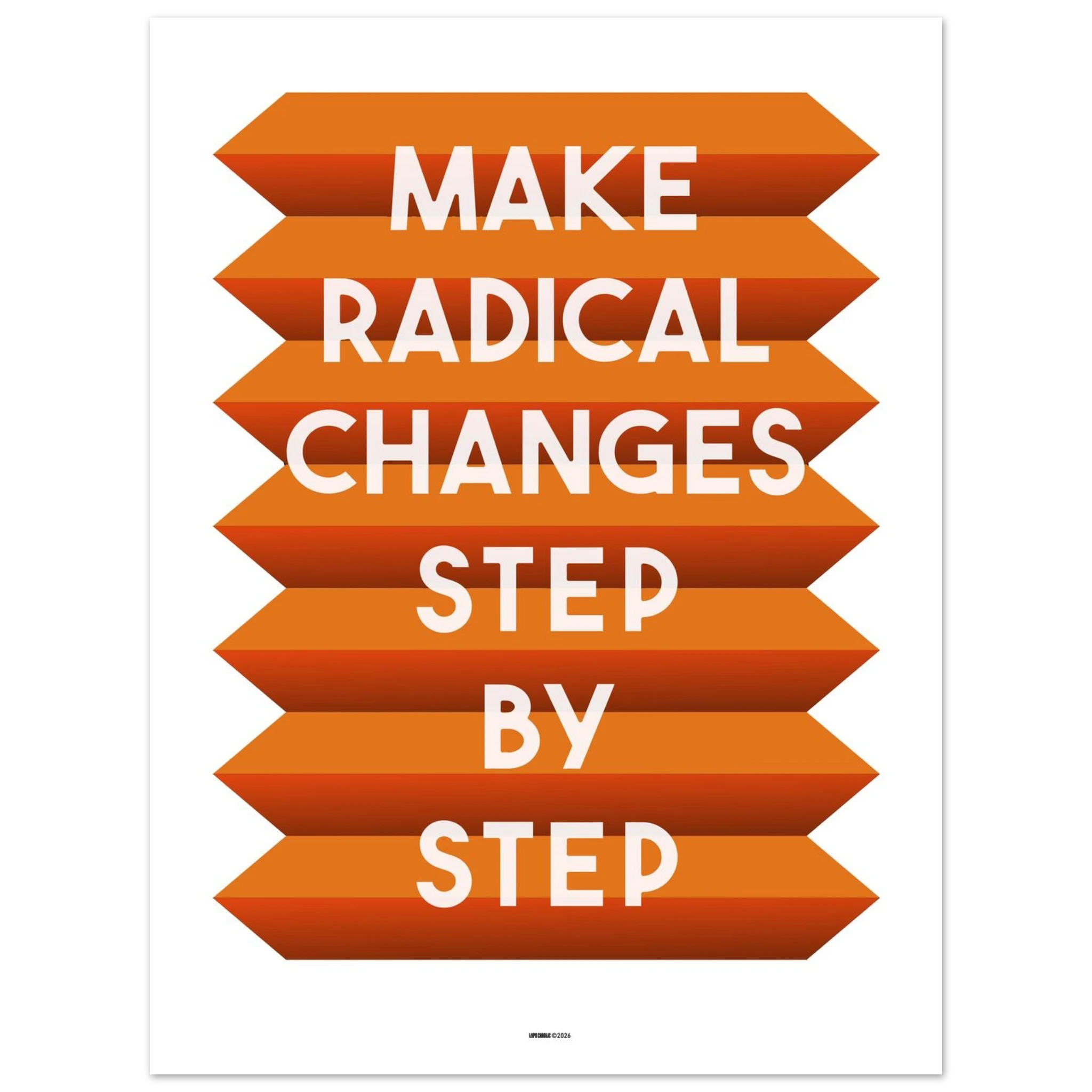 make radical changes, step by step poster